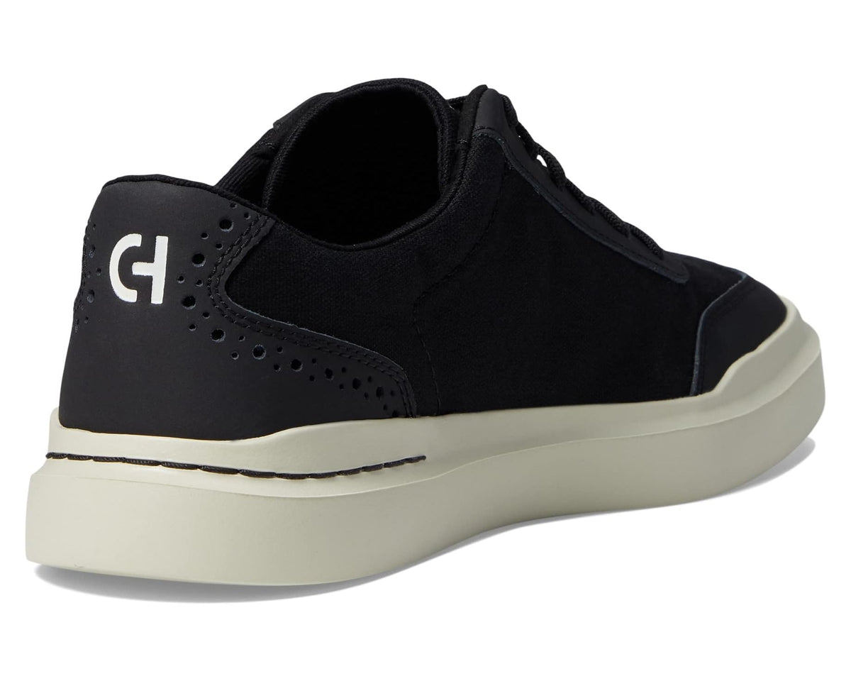 Men's Cole Haan Grandpro Rally Canvas T-Toe Sneaker Black/Silver Birch - Eurostride