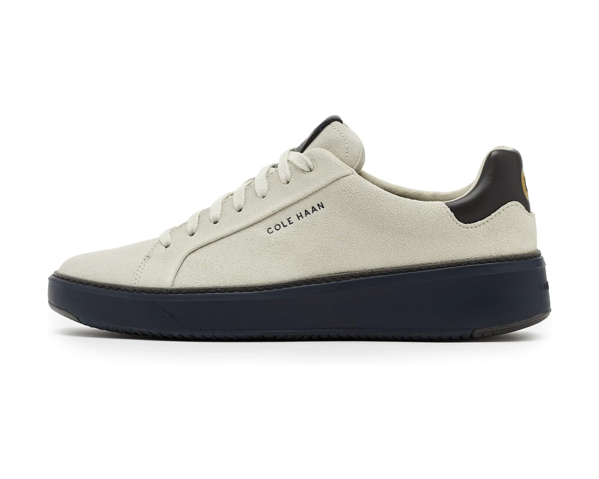 Men's Cole Haan Grandpro Topspin Sneaker Silver Birch Suede/Raven/Midnight Moon - Eurostride