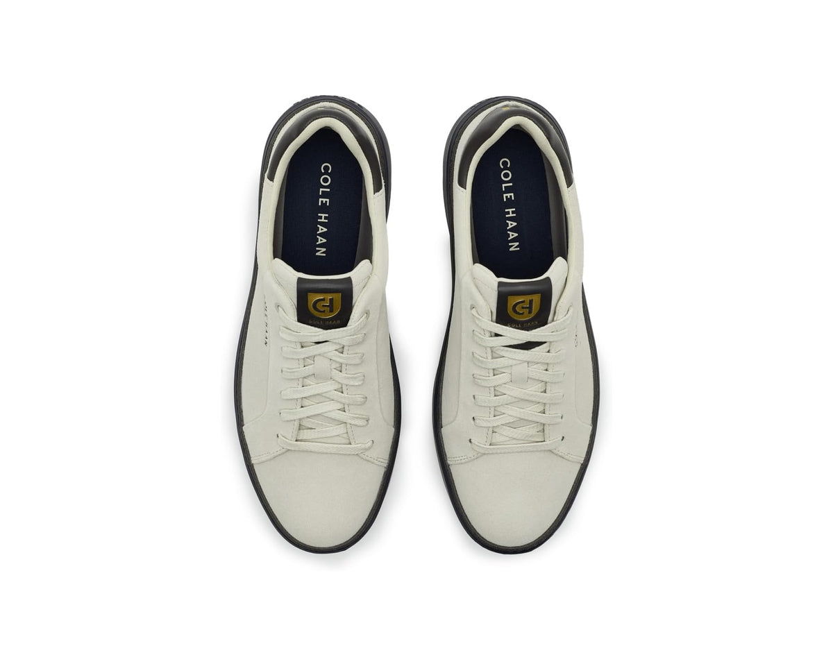 Men's Cole Haan Grandpro Topspin Sneaker Silver Birch Suede/Raven/Midnight Moon - Eurostride