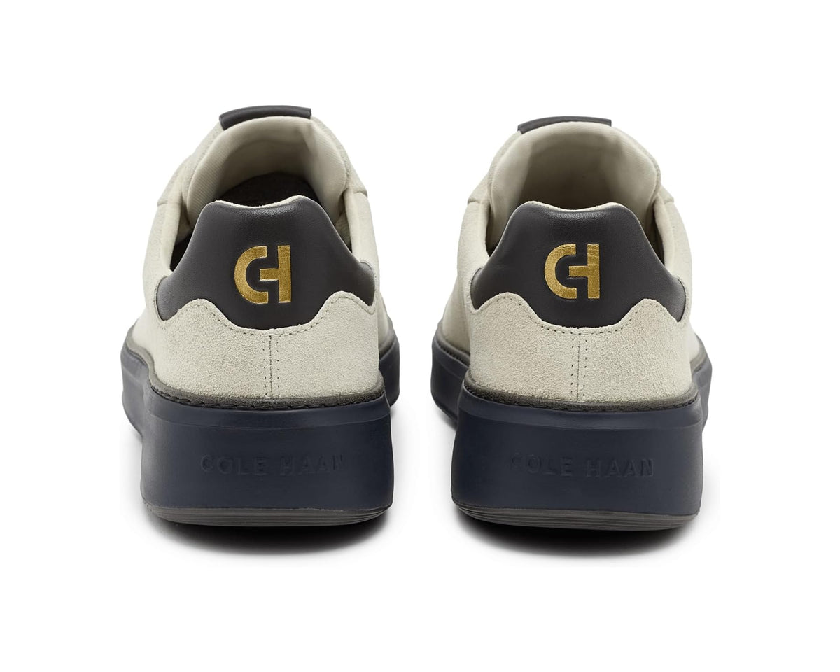 Men's Cole Haan Grandpro Topspin Sneaker Silver Birch Suede/Raven/Midnight Moon - Eurostride