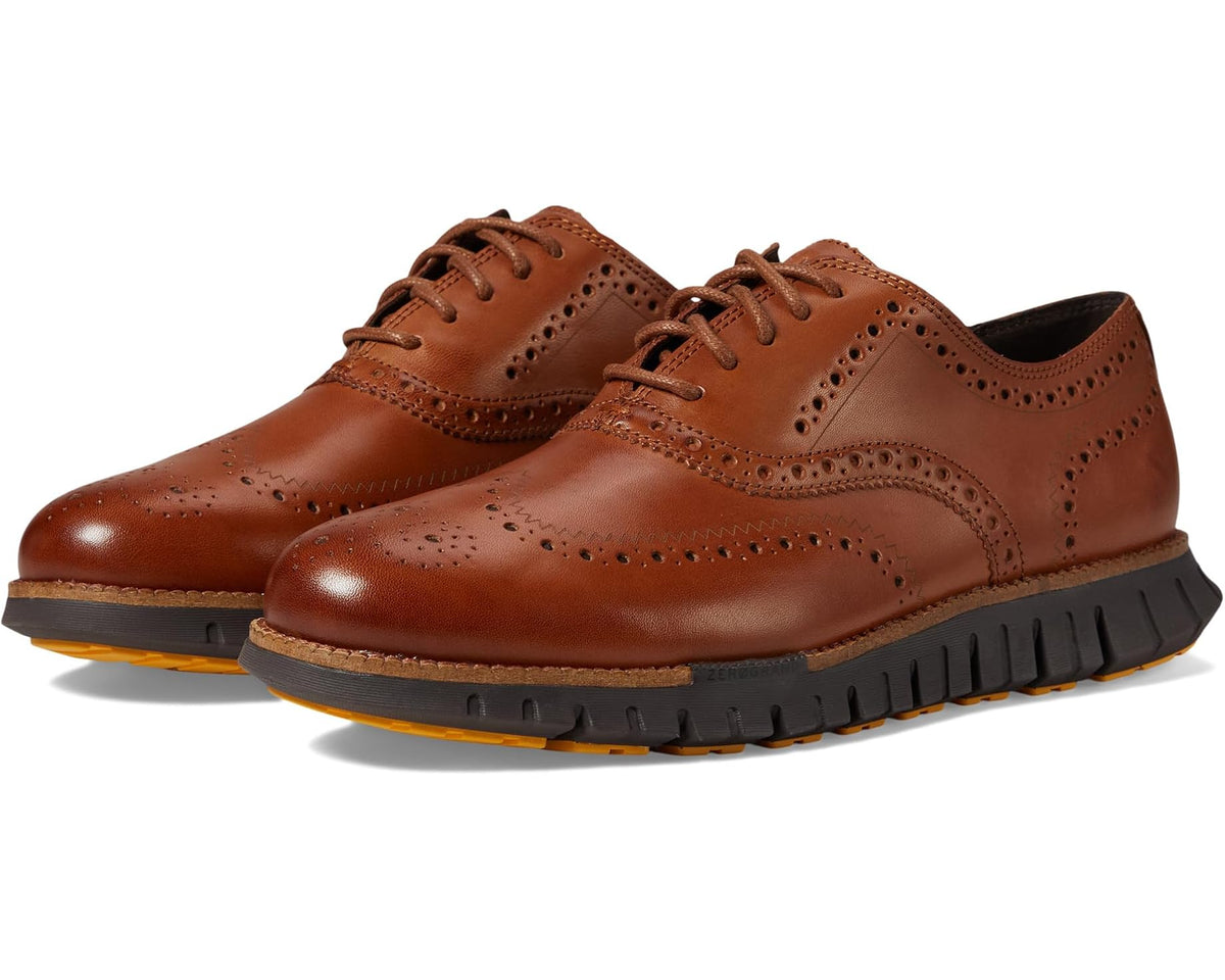 Men's Cole Haan Zerogrand Remastered Wing Tip Oxford Unlined British Tan/Java - Eurostride