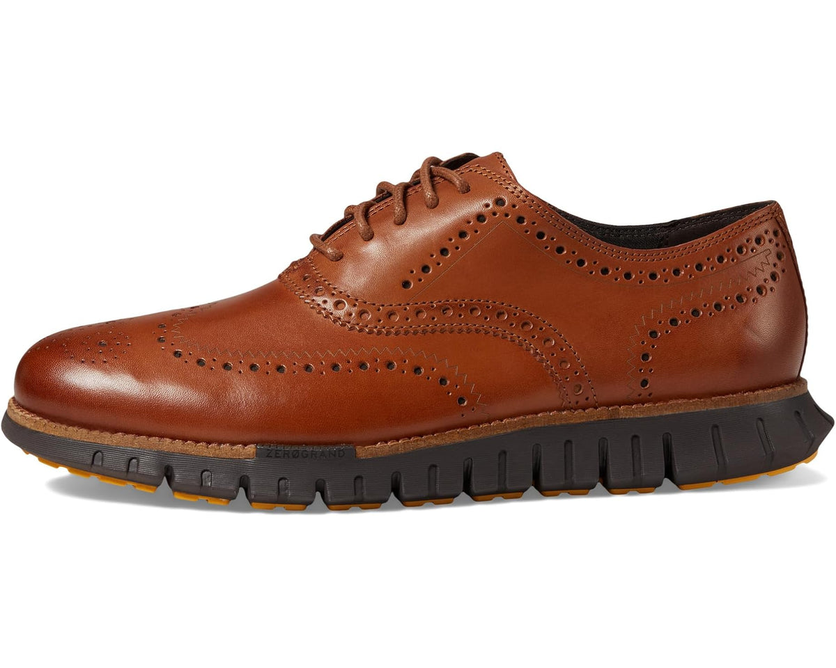 Men's Cole Haan Zerogrand Remastered Wing Tip Oxford Unlined British Tan/Java - Eurostride