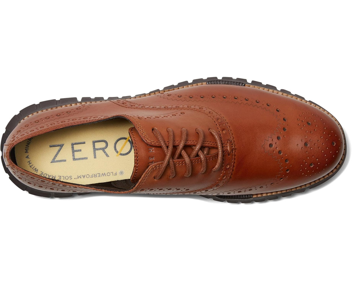 Men's Cole Haan Zerogrand Remastered Wing Tip Oxford Unlined British Tan/Java - Eurostride