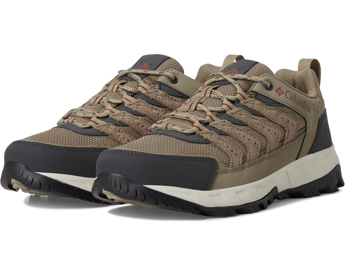 Men's Columbia Strata Trail Low Waterproof Pebble/Spice - Eurostride