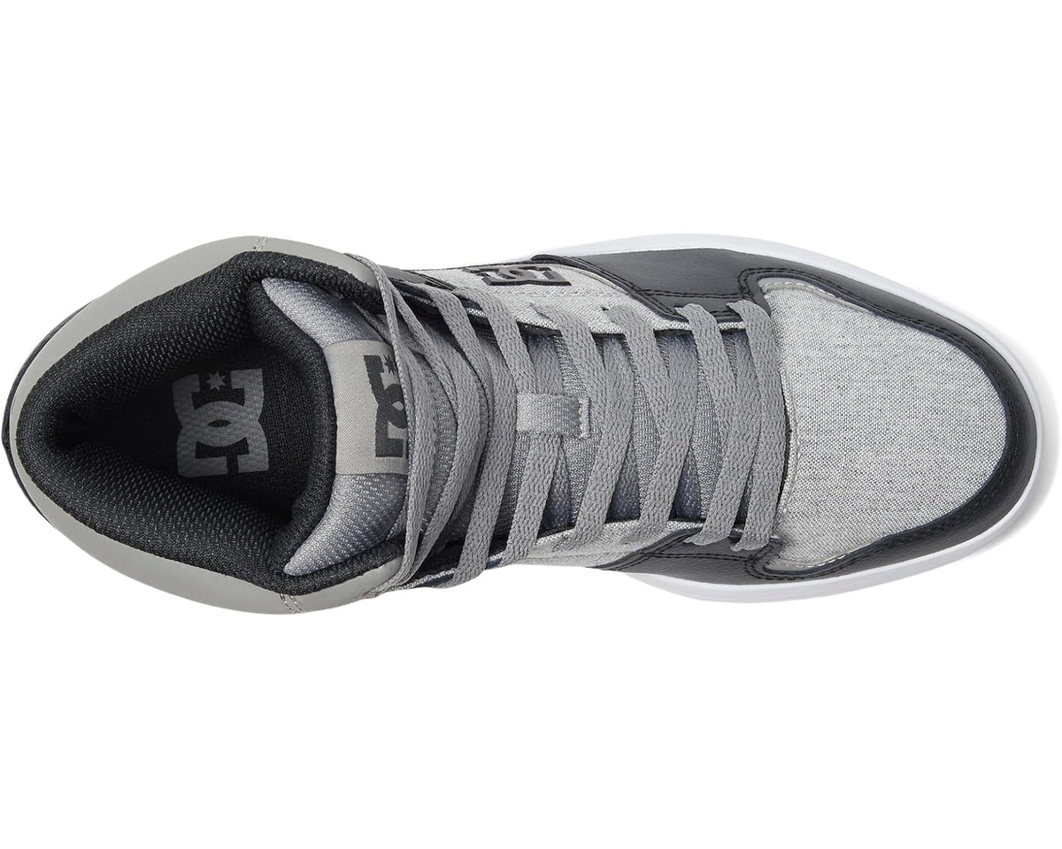 Men's DC Cure Casual High-Top Skate Shoes Sneakers Dark Grey/Light Grey - Eurostride