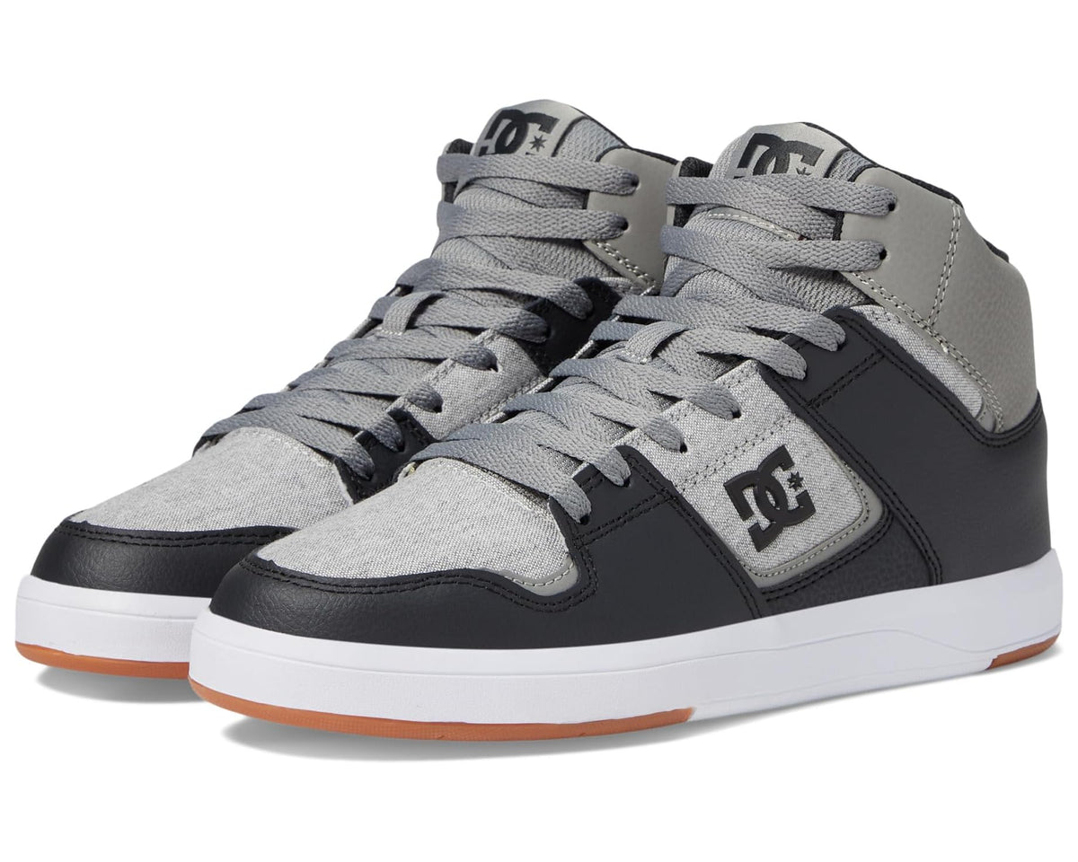 Men's DC Cure Casual High-Top Skate Shoes Sneakers Dark Grey/Light Grey - Eurostride