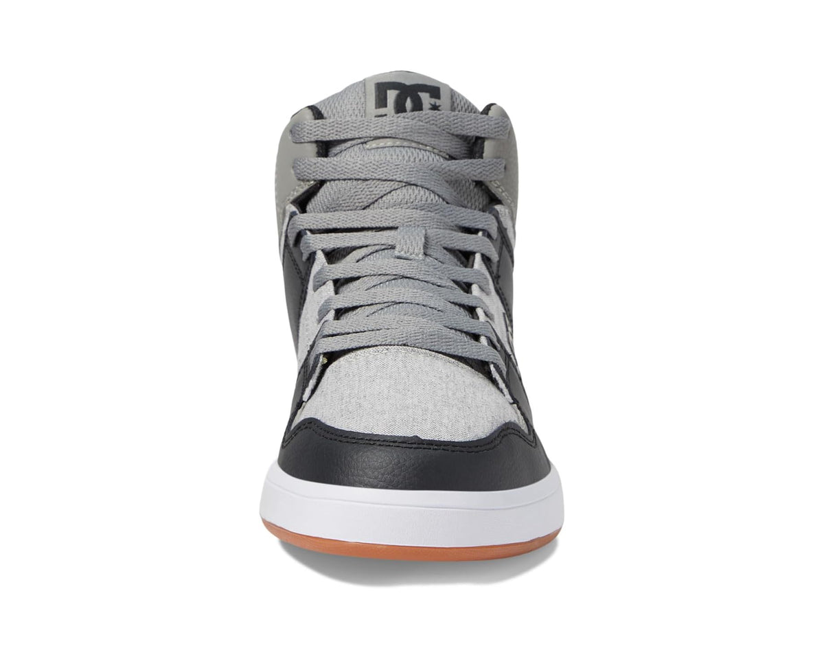 Men's DC Cure Casual High-Top Skate Shoes Sneakers Dark Grey/Light Grey - Eurostride