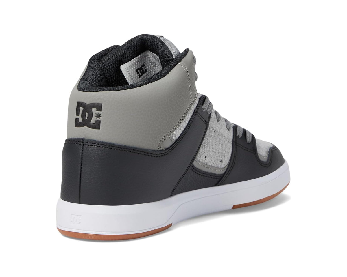 Men's DC Cure Casual High-Top Skate Shoes Sneakers Dark Grey/Light Grey - Eurostride