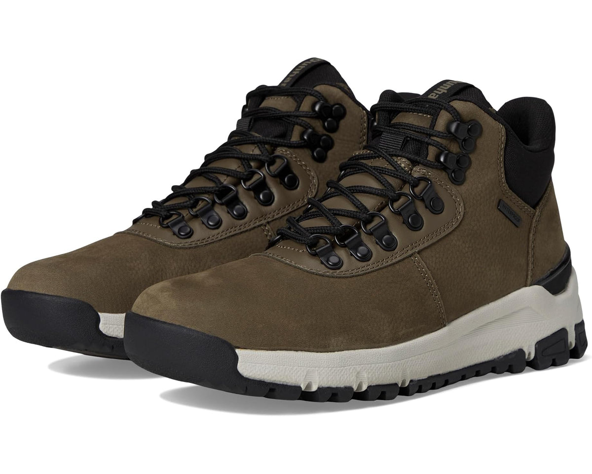 Men's Dunham Alpine Mid Boots Dark Taupe Leather - Eurostride