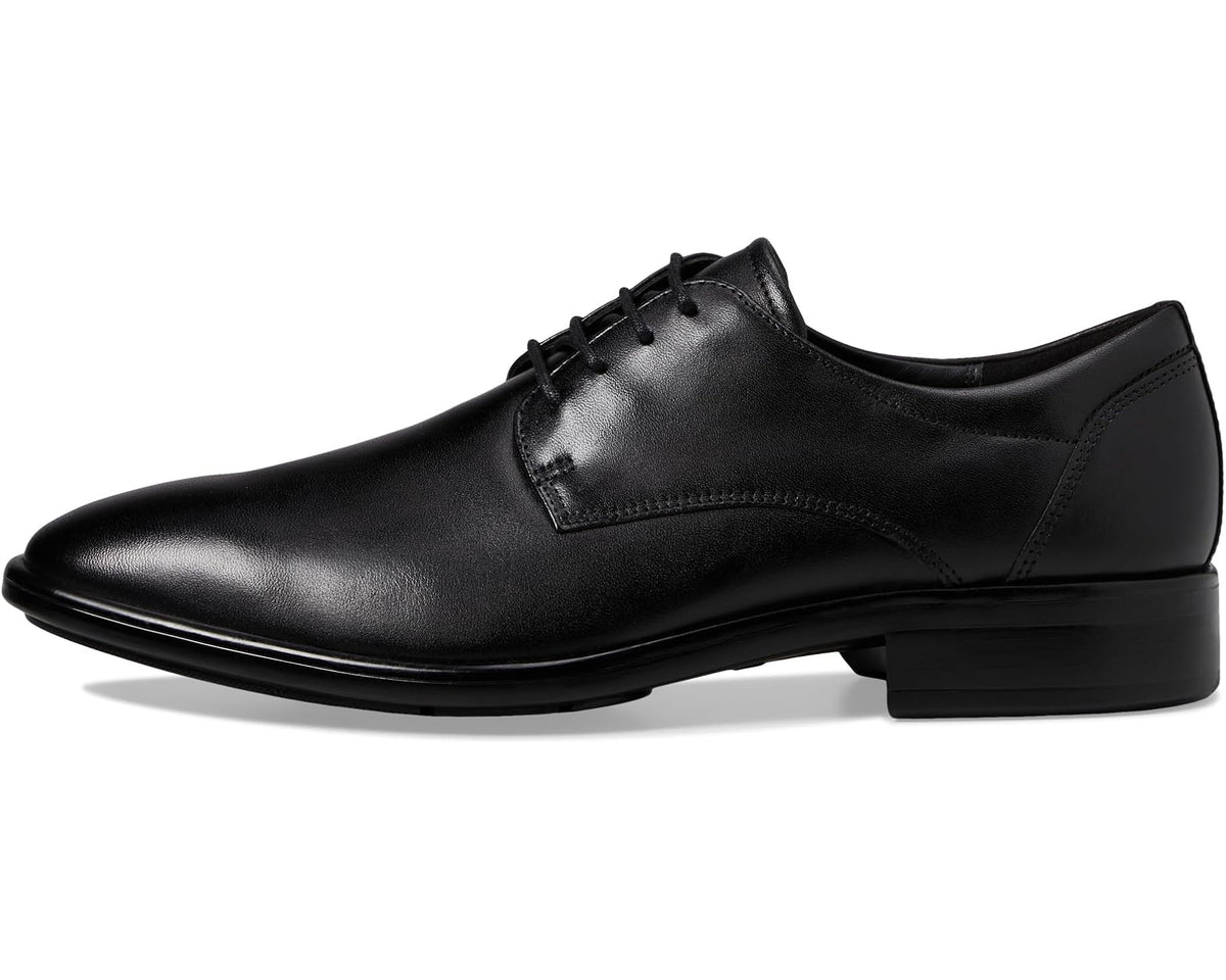 Men's ECCO Citytray Plain Toe Tie Black - Eurostride