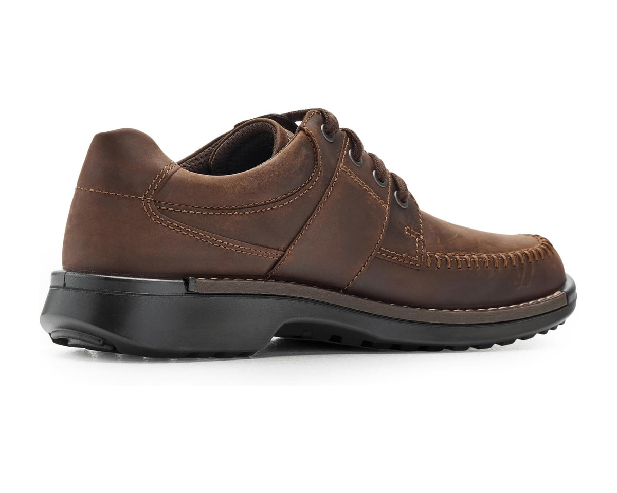 Men's ECCO Fusion Walker Moc Toe Oxfords Cocoa Brown Nubuck - Eurostride