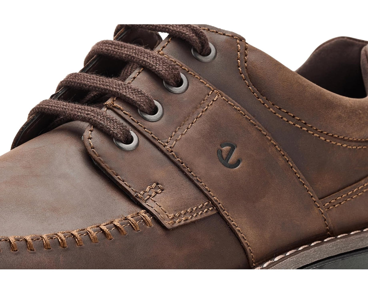 Men's ECCO Fusion Walker Moc Toe Oxfords Cocoa Brown Nubuck - Eurostride
