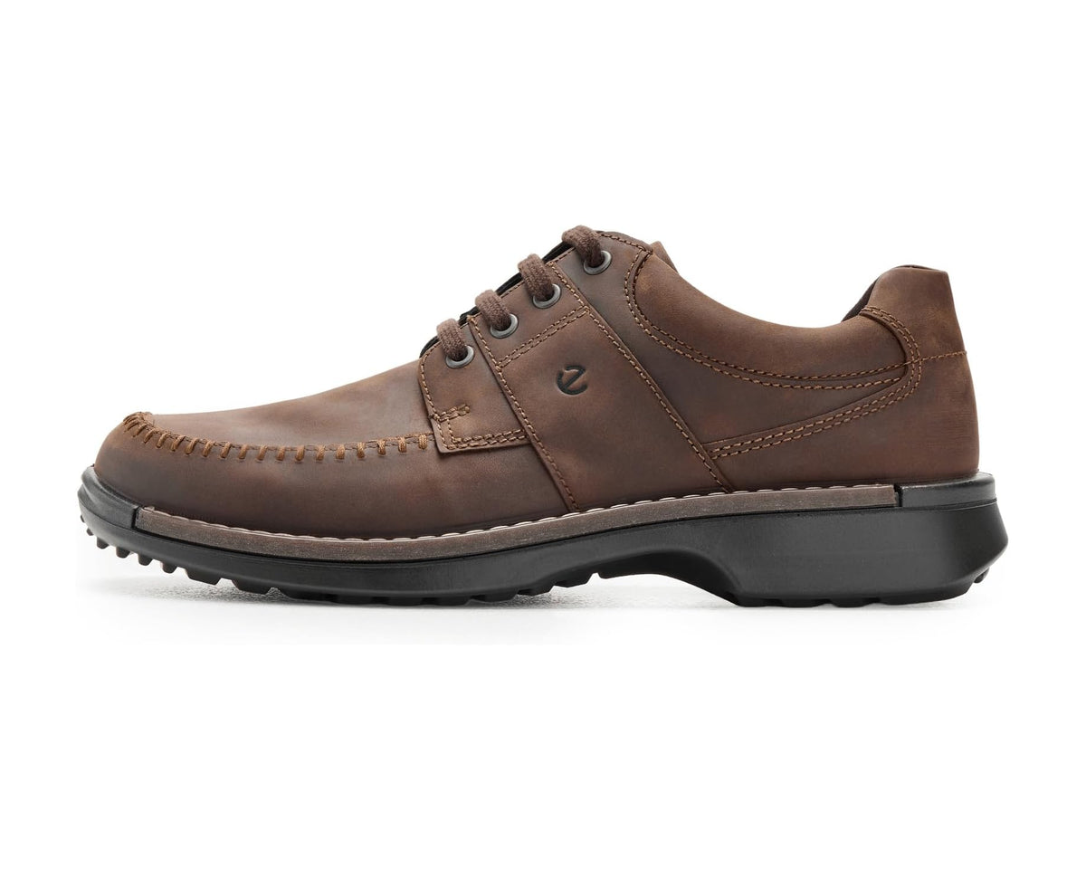 Men's ECCO Fusion Walker Moc Toe Oxfords Cocoa Brown Nubuck - Eurostride