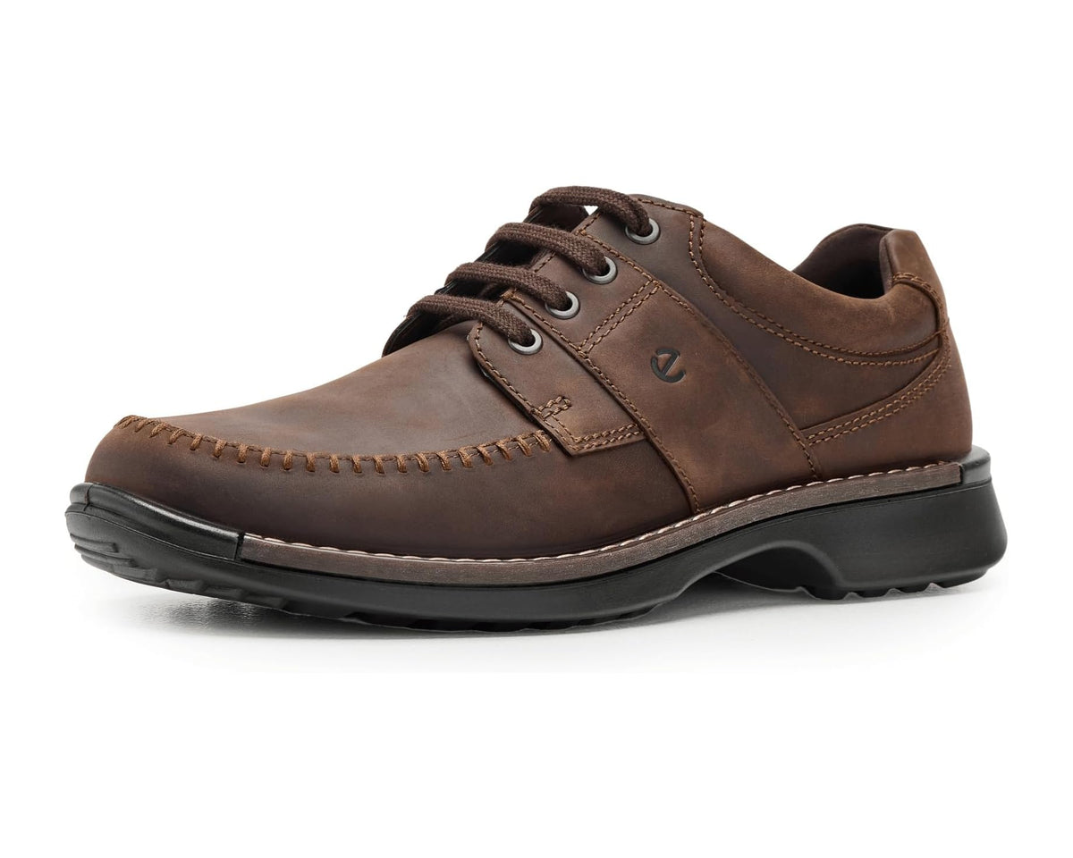 Men's ECCO Fusion Walker Moc Toe Oxfords Cocoa Brown Nubuck - Eurostride