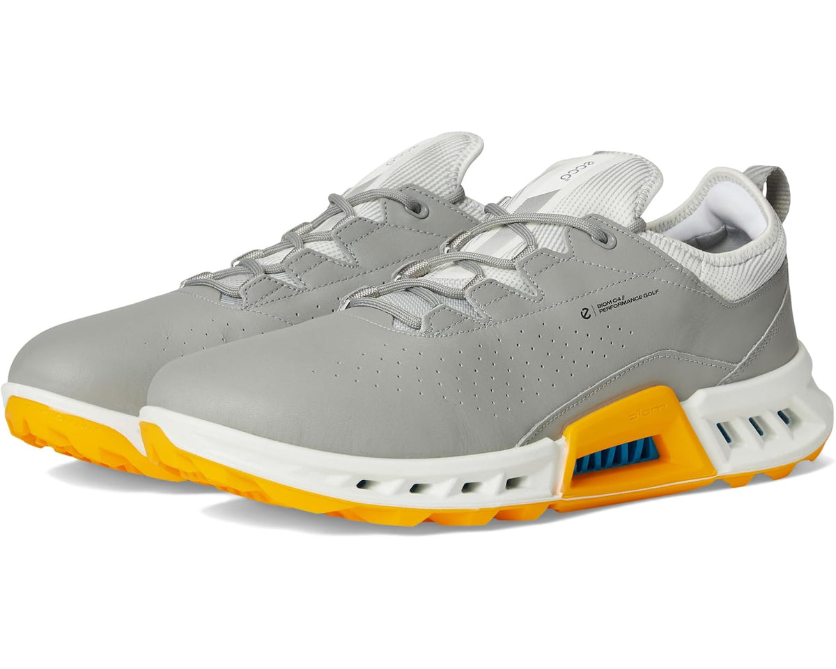 Men's ECCO Golf Biom C4 Vented GORE-TEX® Waterproof Golf Shoe Wild Dove/Sunrise - Eurostride