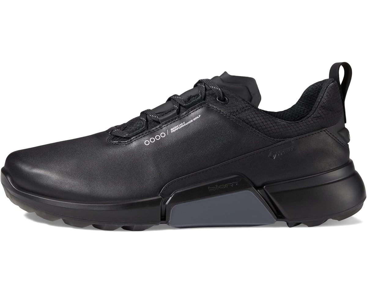 Men's ECCO Golf Biom H4 GORE-TEX® Waterproof Golf Hybrid Black Cow Leather - Eurostride