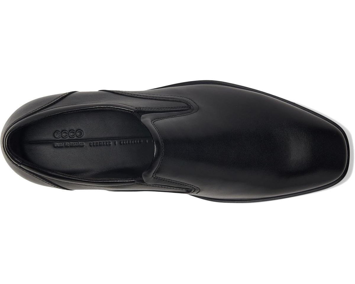 Men's ECCO Milan Plain Toe Slip On Loafers Black - Eurostride