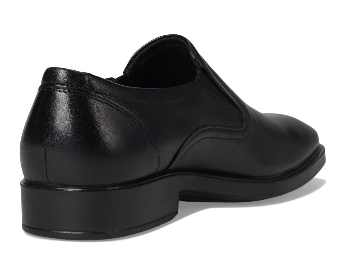 Men's ECCO Milan Plain Toe Slip On Loafers Black - Eurostride