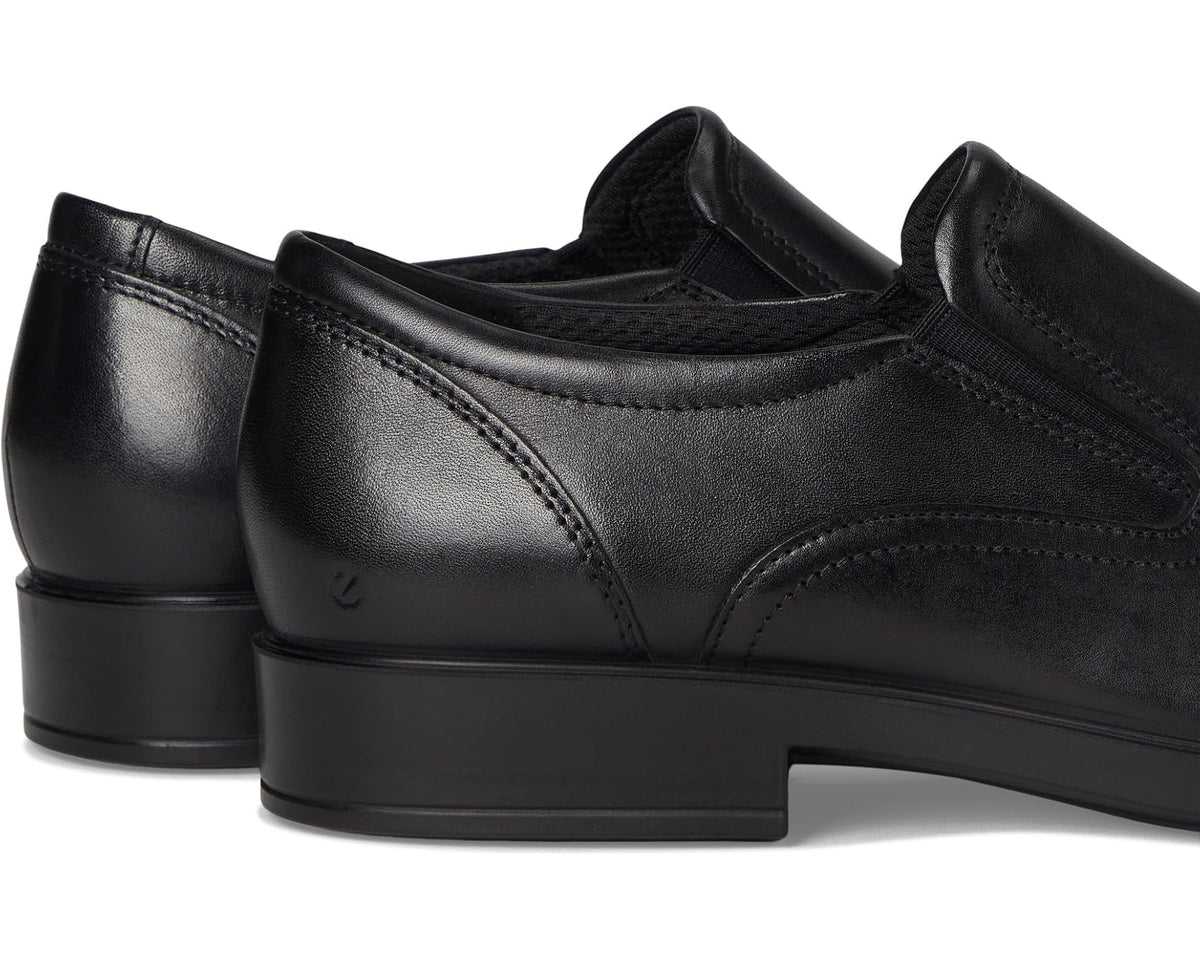 Men's ECCO Milan Plain Toe Slip On Loafers Black - Eurostride