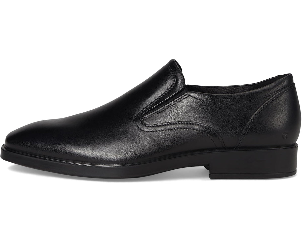 Men's ECCO Milan Plain Toe Slip On Loafers Black - Eurostride
