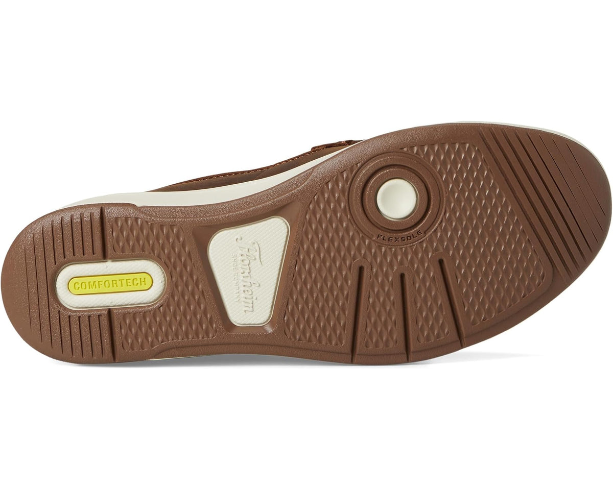 Men's Florsheim Crossover Moc Toe Slip-On Brown Pull Up - Eurostride