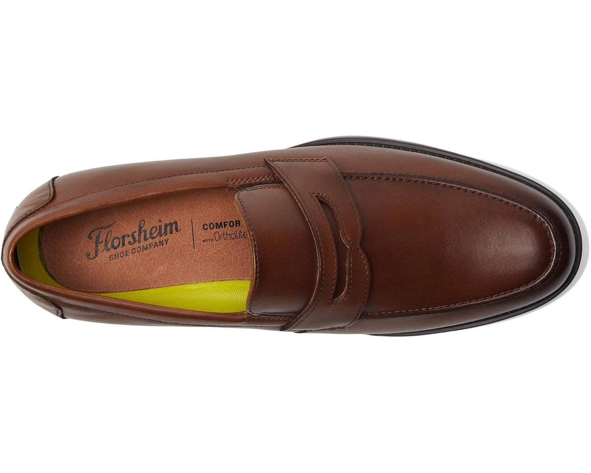 Men's Florsheim Midtown Penny Slip-On Cognac Smooth - Eurostride