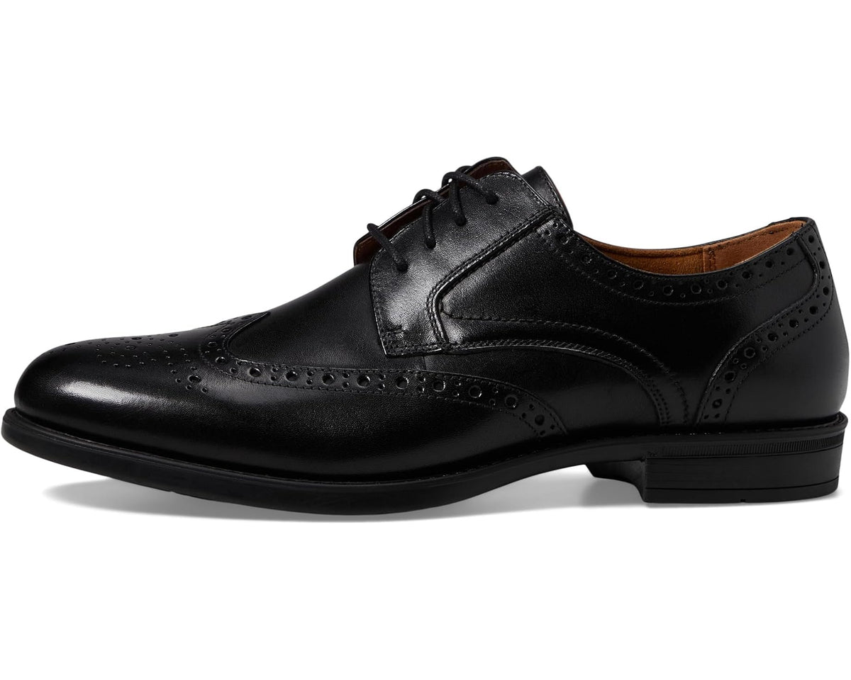 Men's Florsheim Midtown Wingtip Oxford Black Smooth - Eurostride