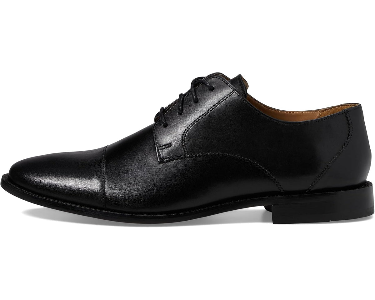 Men's Florsheim Montinaro Cap Toe Oxford Black Smooth - Eurostride