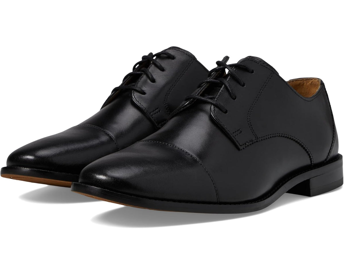 Men's Florsheim Montinaro Cap Toe Oxford Black Smooth - Eurostride