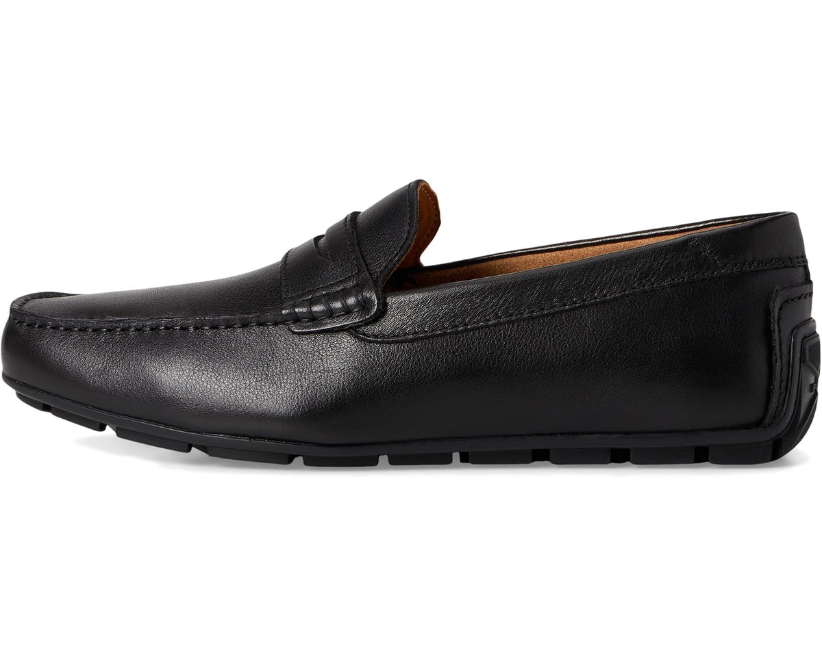 Men's Florsheim Motor Smooth Moc Toe Penny Driver Black - Eurostride