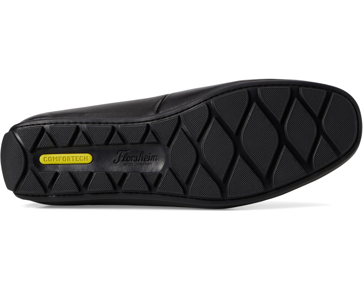 Men's Florsheim Motor Smooth Moc Toe Penny Driver Black - Eurostride