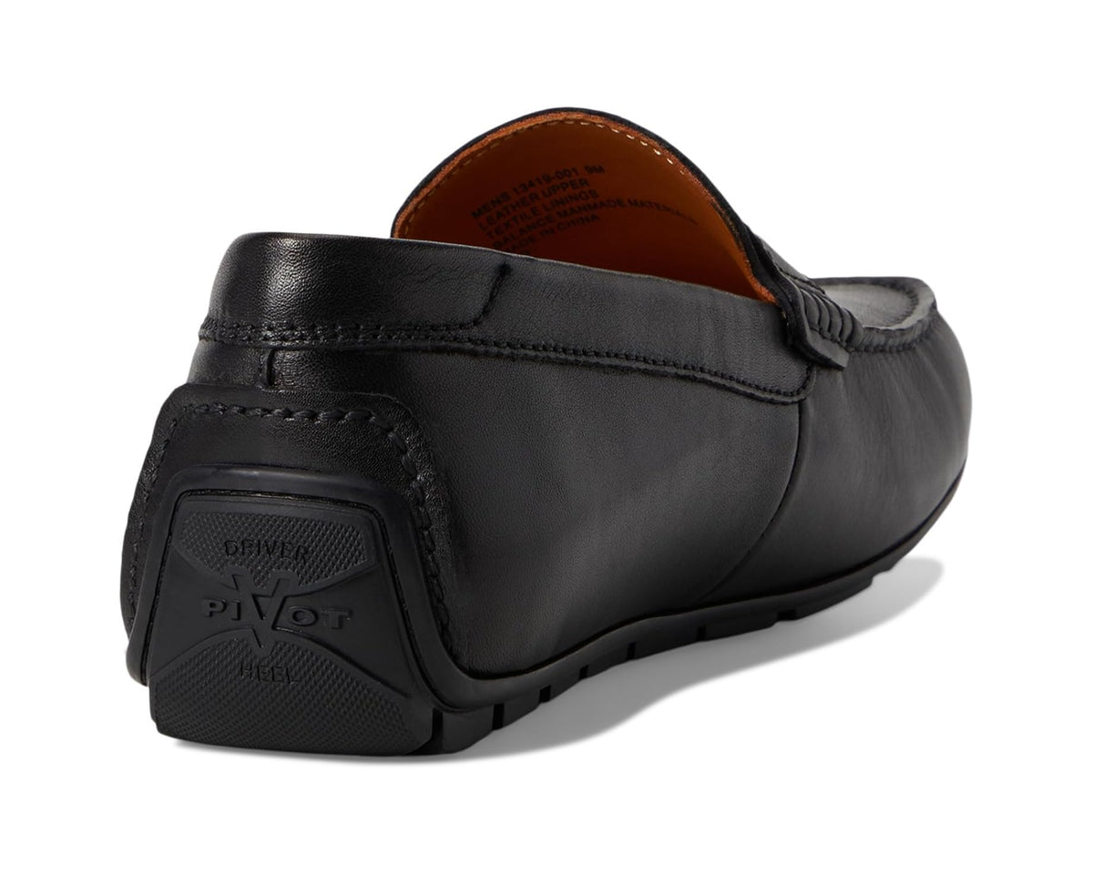 Men's Florsheim Motor Smooth Moc Toe Penny Driver Black - Eurostride