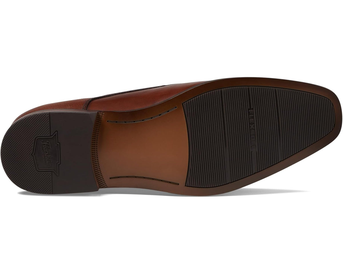 Men's Florsheim Postino Plain Toe Oxford Cognac Smooth/Perf - Eurostride