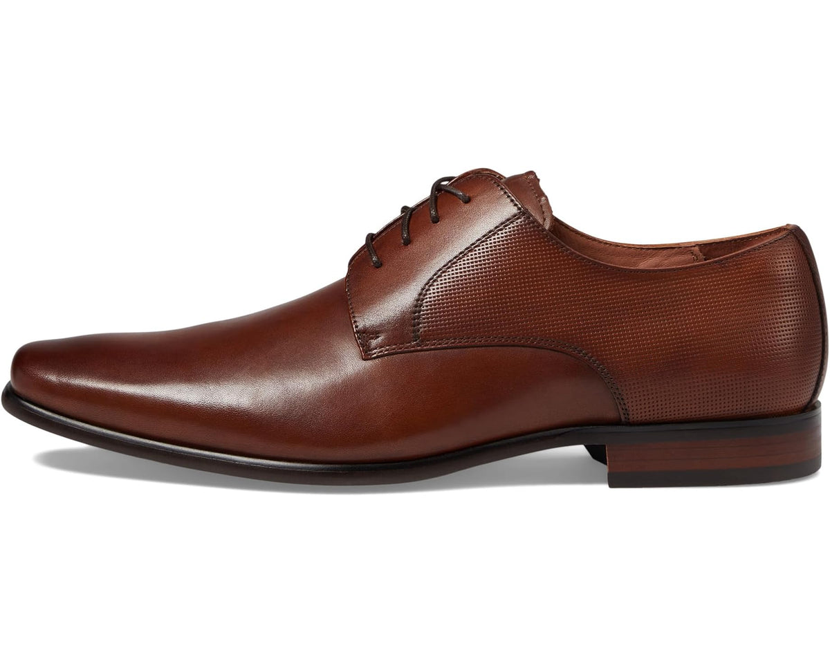 Men's Florsheim Postino Plain Toe Oxford Cognac Smooth/Perf - Eurostride