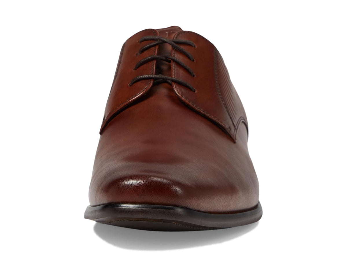 Men's Florsheim Postino Plain Toe Oxford Cognac Smooth/Perf - Eurostride