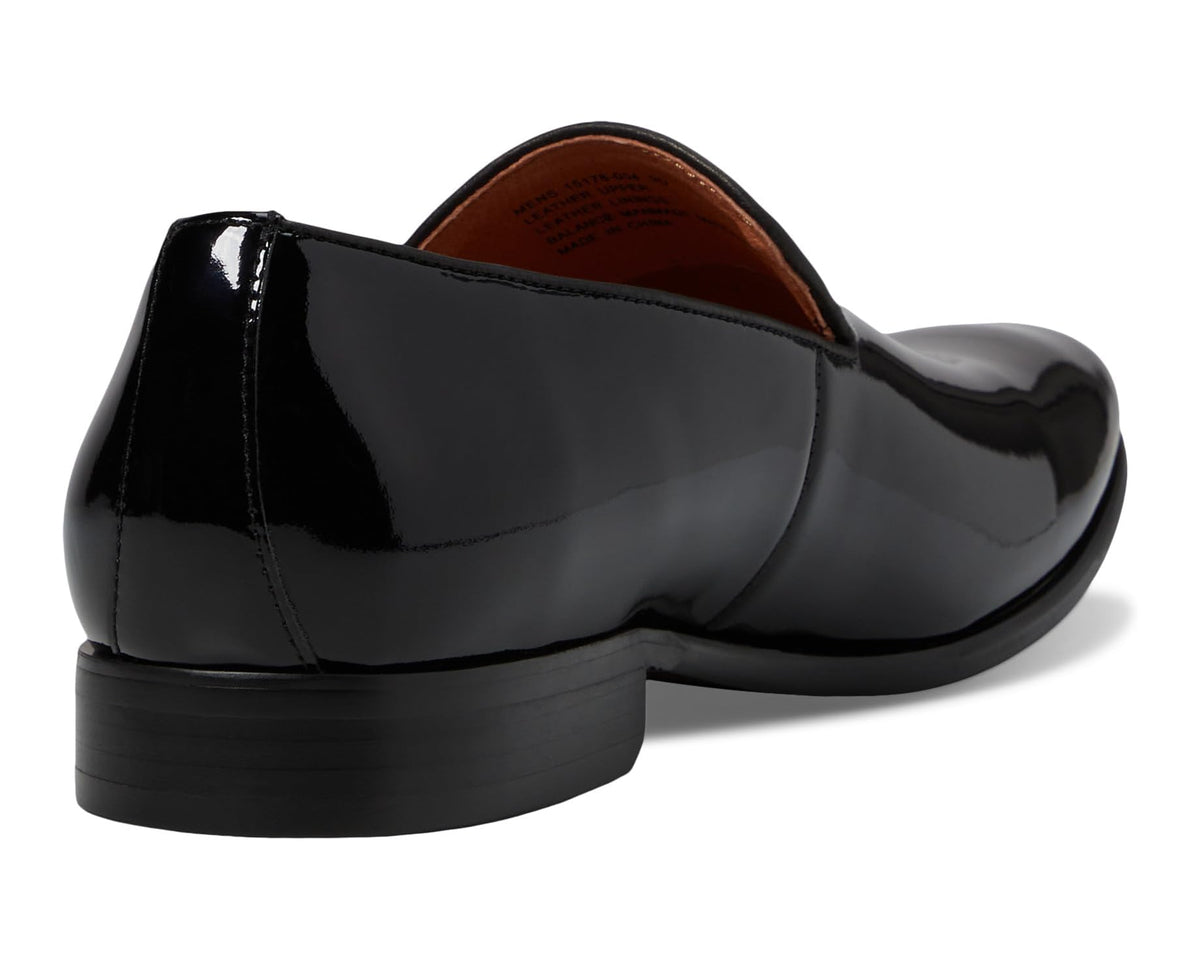 Men's Florsheim Postino Plain Toe Slip-On Black Patent - Eurostride