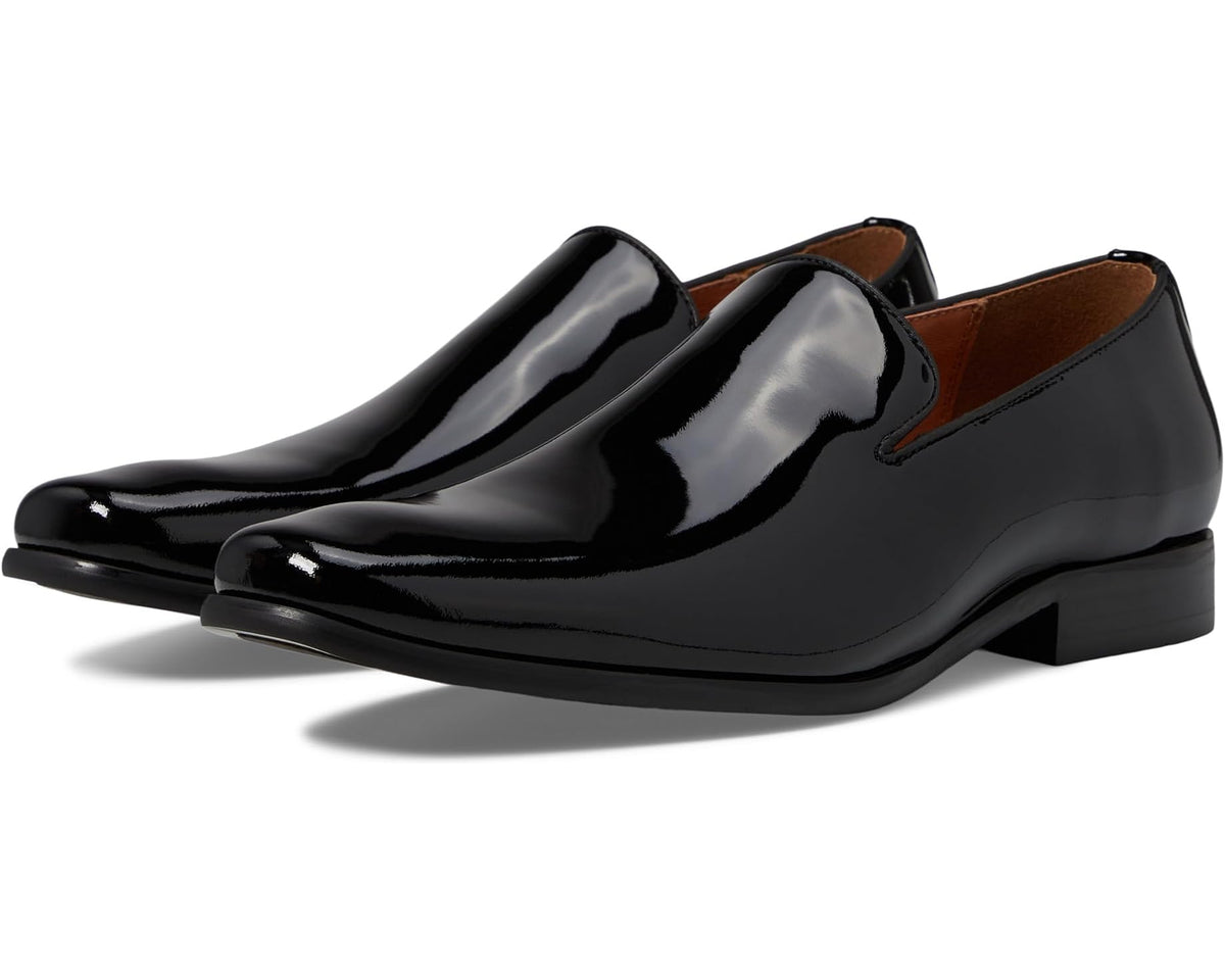 Men's Florsheim Postino Plain Toe Slip-On Black Patent - Eurostride