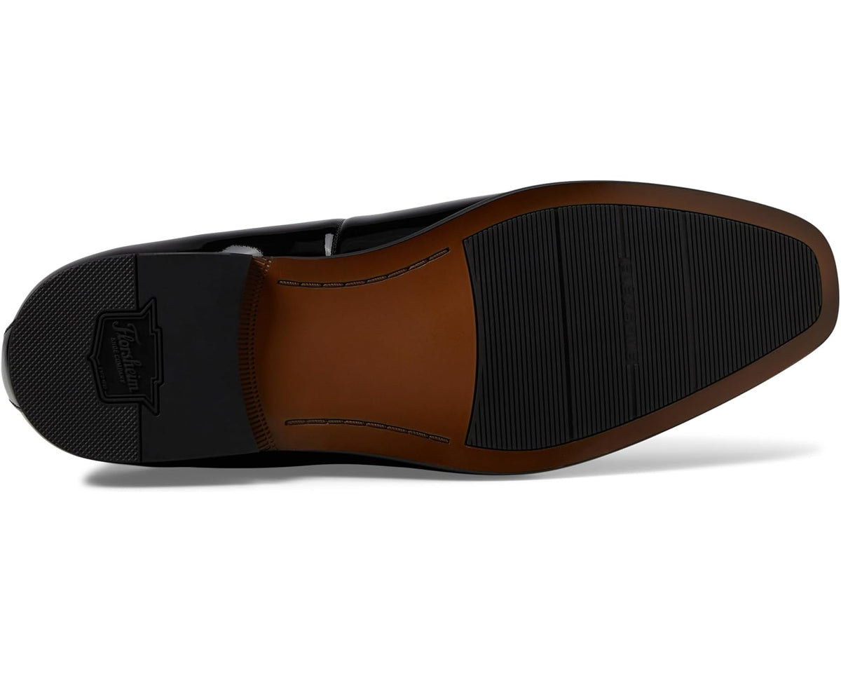Men's Florsheim Postino Plain Toe Slip-On Black Patent - Eurostride