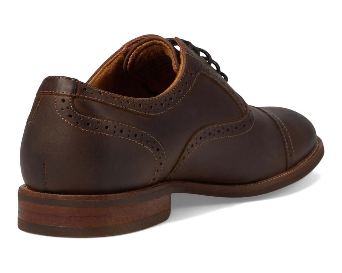Men's Florsheim Rucci Cap Toe Bal Oxford Brown Crazy Horse - Eurostride