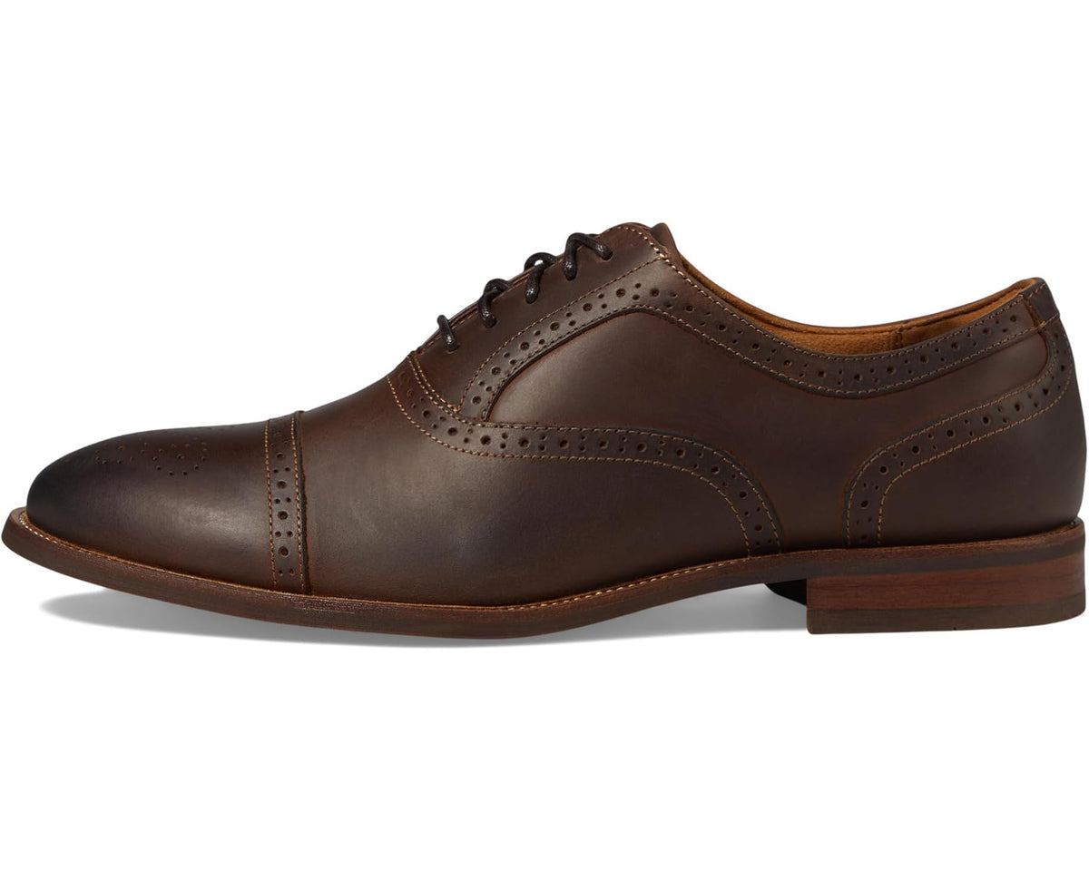 Men's Florsheim Rucci Cap Toe Bal Oxford Brown Crazy Horse - Eurostride