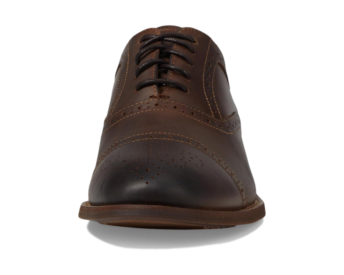 Men's Florsheim Rucci Cap Toe Bal Oxford Brown Crazy Horse - Eurostride
