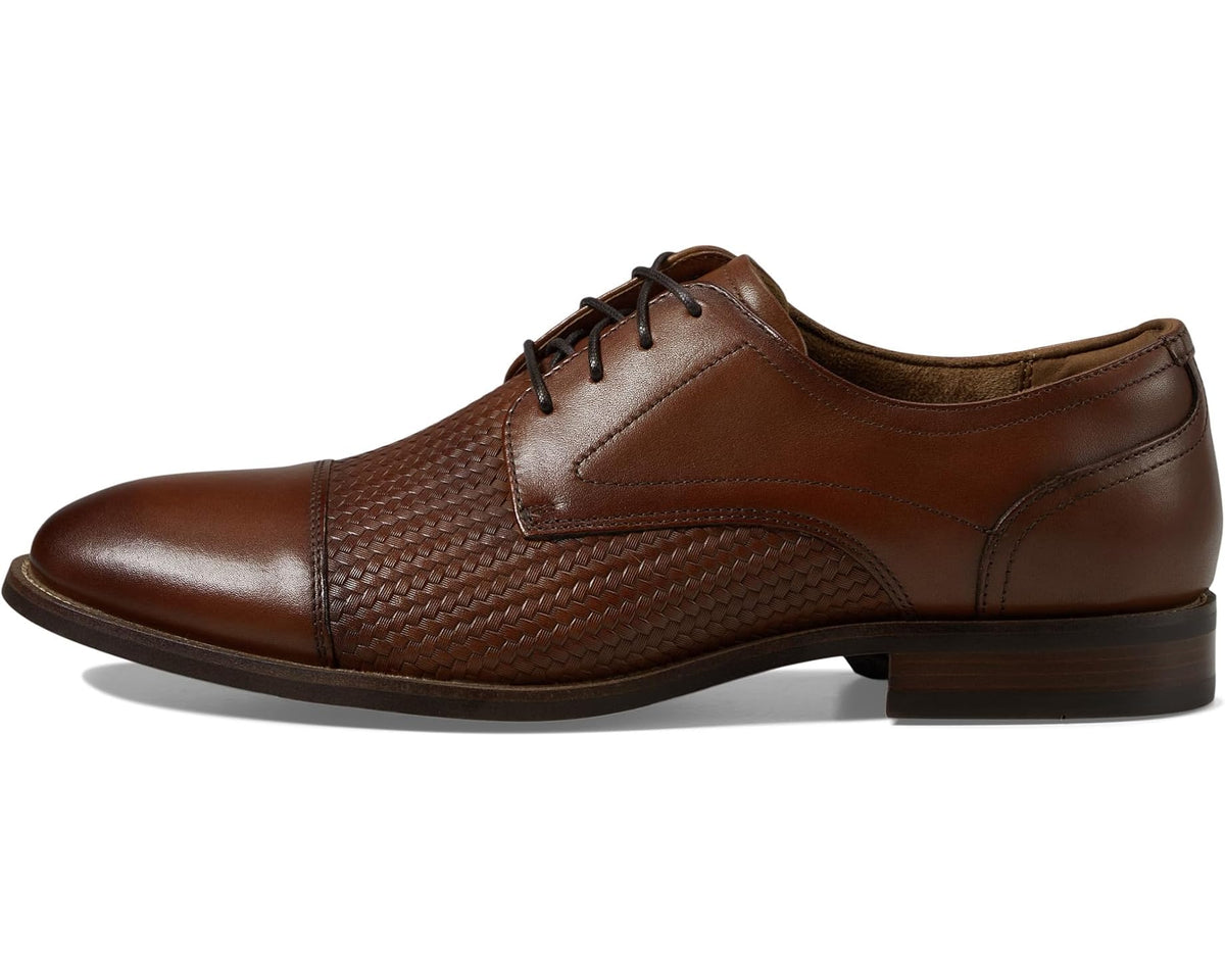 Men's Florsheim Rucci Weave Cap Toe Oxford Cognac - Eurostride