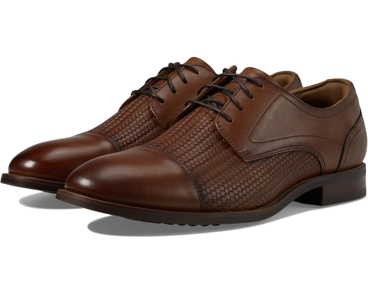 Men's Florsheim Rucci Weave Cap Toe Oxford Cognac - Eurostride