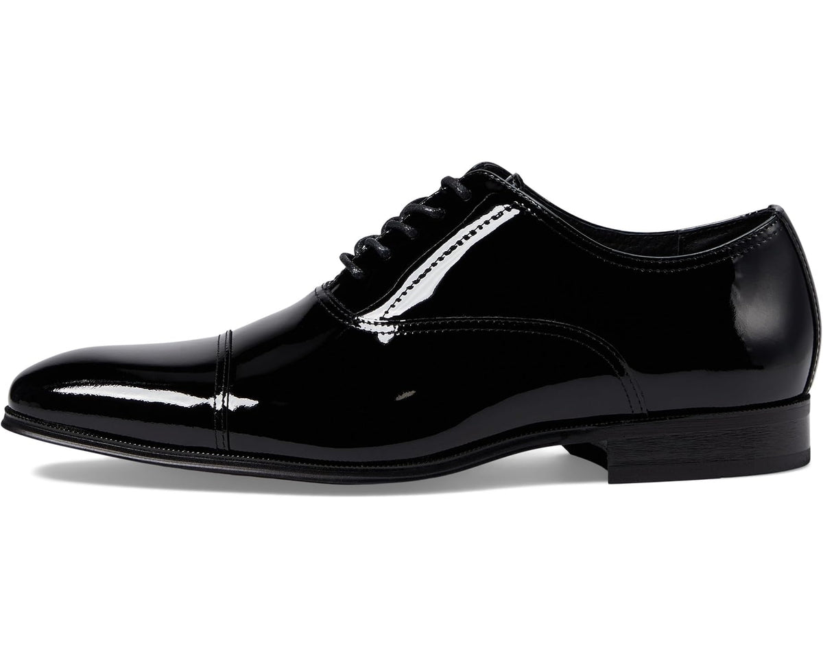 Men's Florsheim Tux Cap Toe Oxford Black Patent - Eurostride