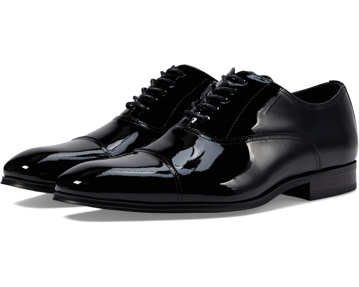 Men's Florsheim Tux Cap Toe Oxford Black Patent - Eurostride