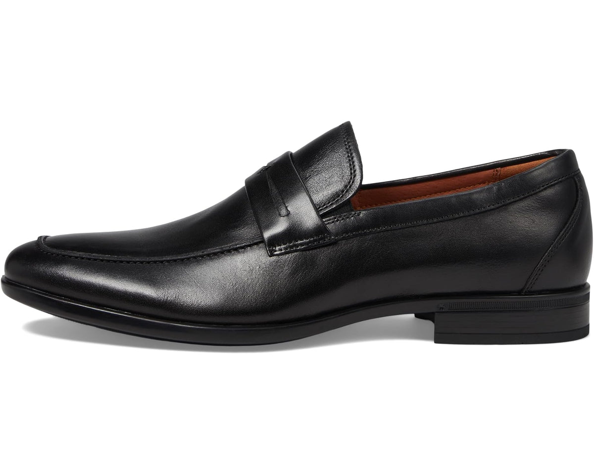 Men's Florsheim Zaffiro Moc Toe Penny Loafers Black - Eurostride