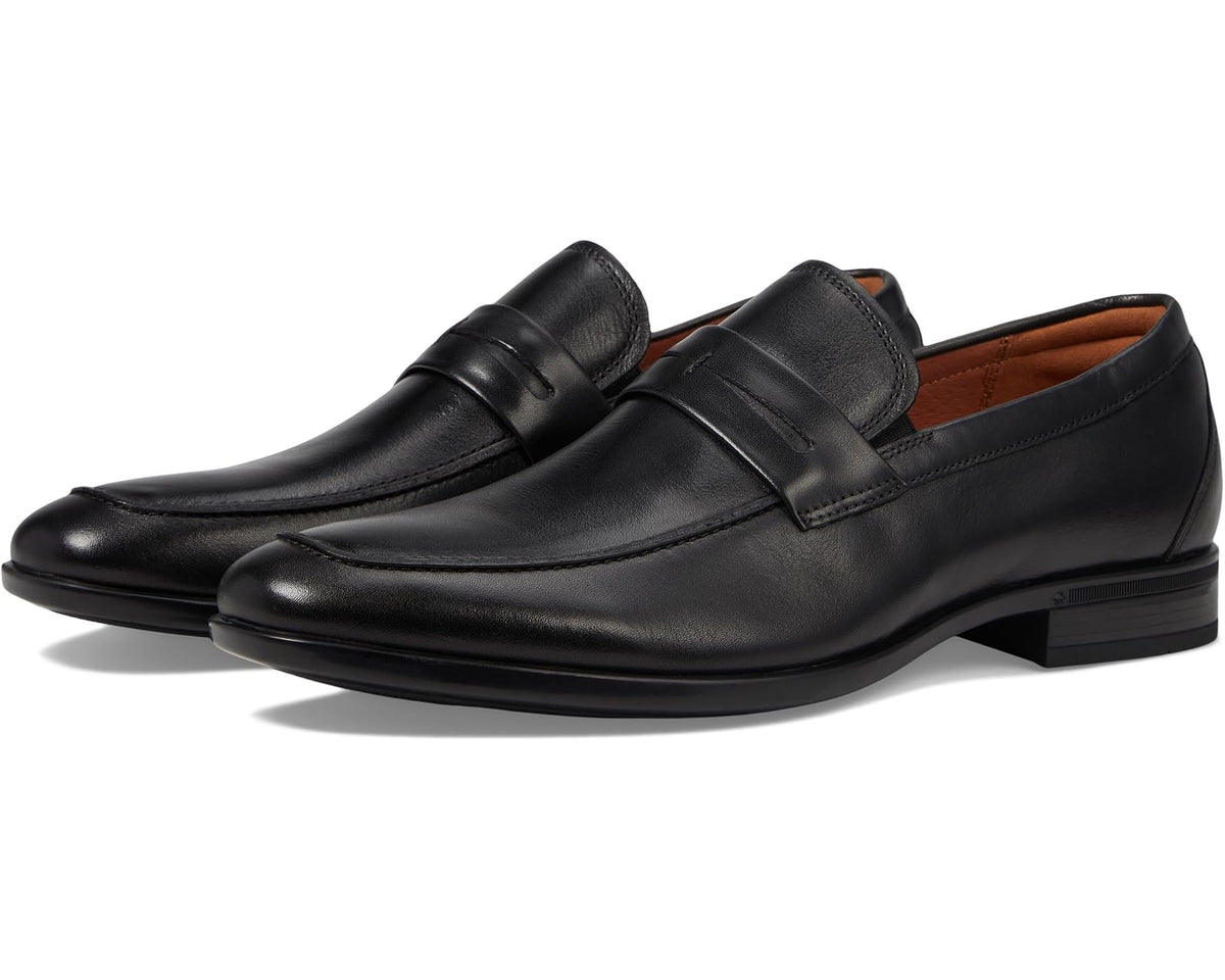 Men's Florsheim Zaffiro Moc Toe Penny Loafers Black - Eurostride