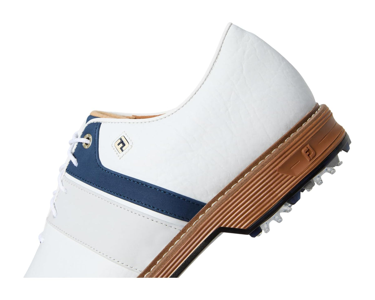 Men's FootJoy Premiere Series Bison Golf Shoes White/Navy/White - Eurostride