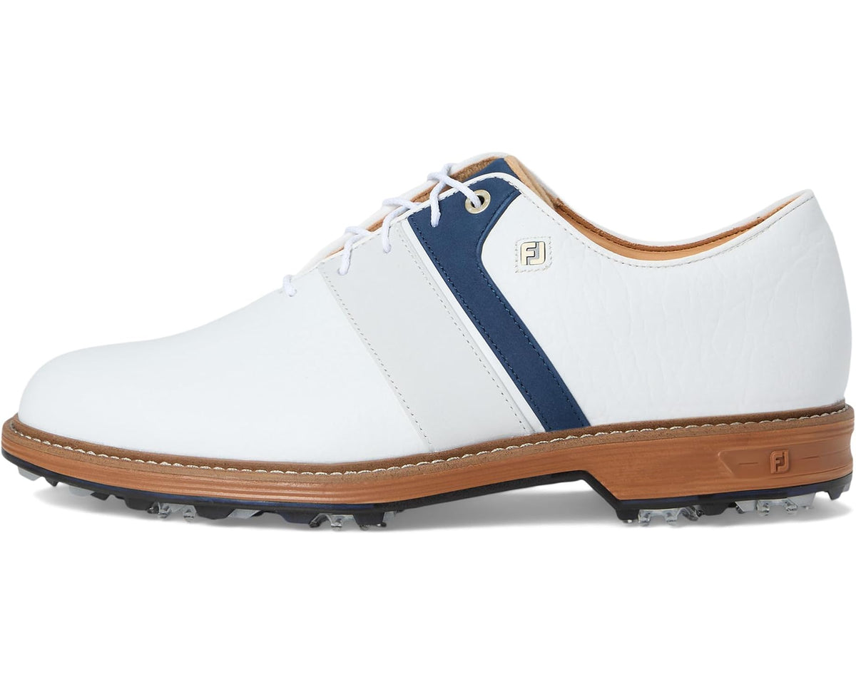 Men's FootJoy Premiere Series Bison Golf Shoes White/Navy/White - Eurostride