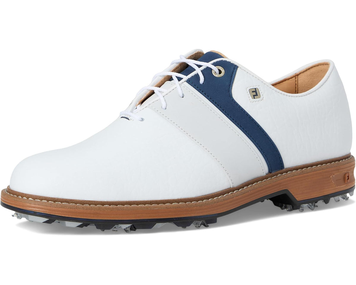 Men's FootJoy Premiere Series Bison Golf Shoes White/Navy/White - Eurostride